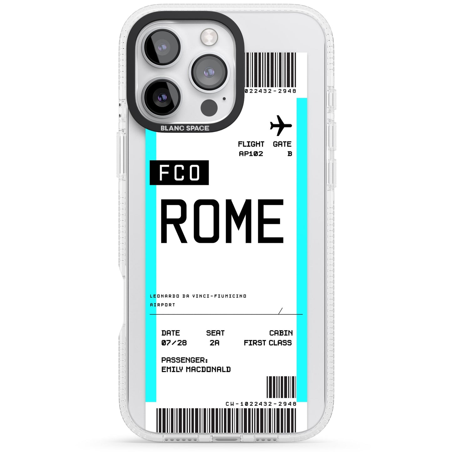 Personalised Rome Boarding Pass