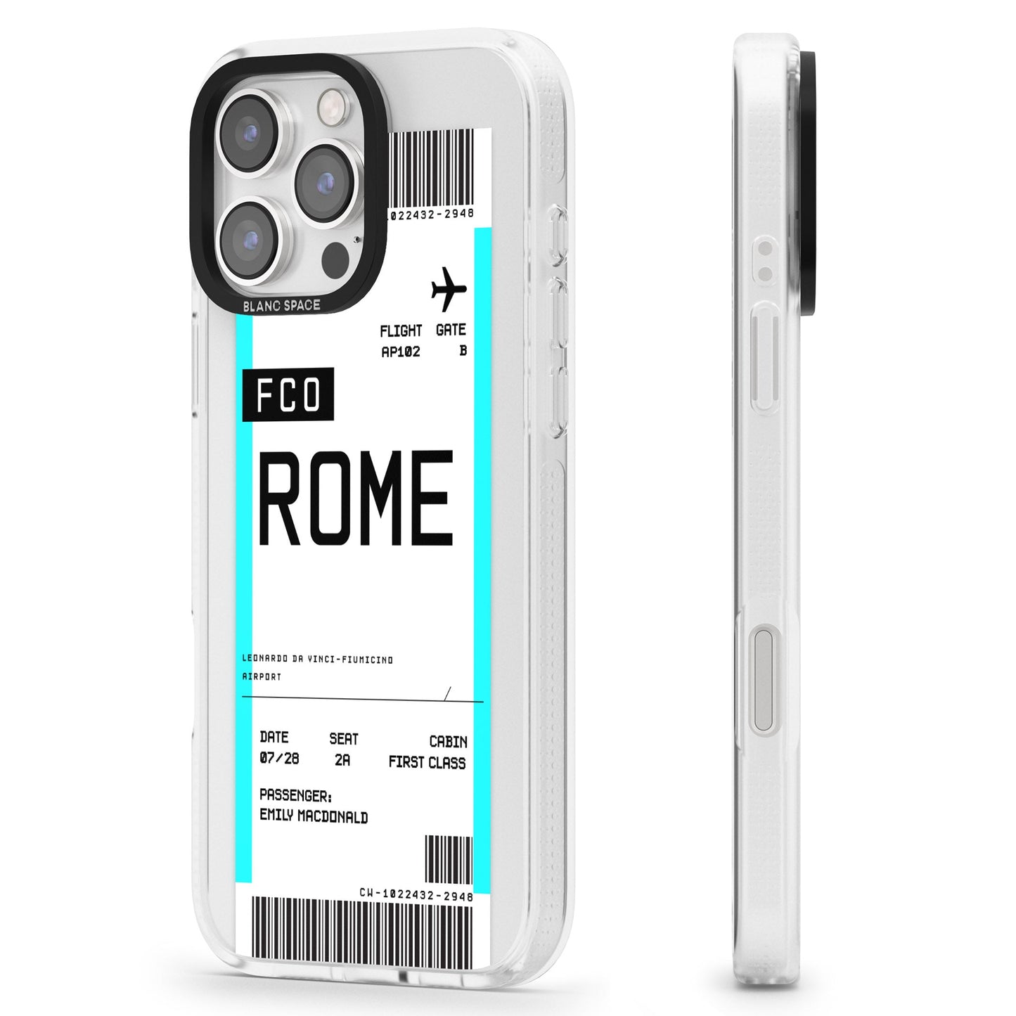 Personalised Rome Boarding Pass