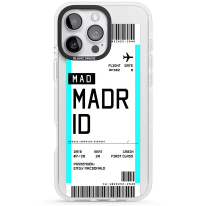 Personalised Madrid Boarding Pass
