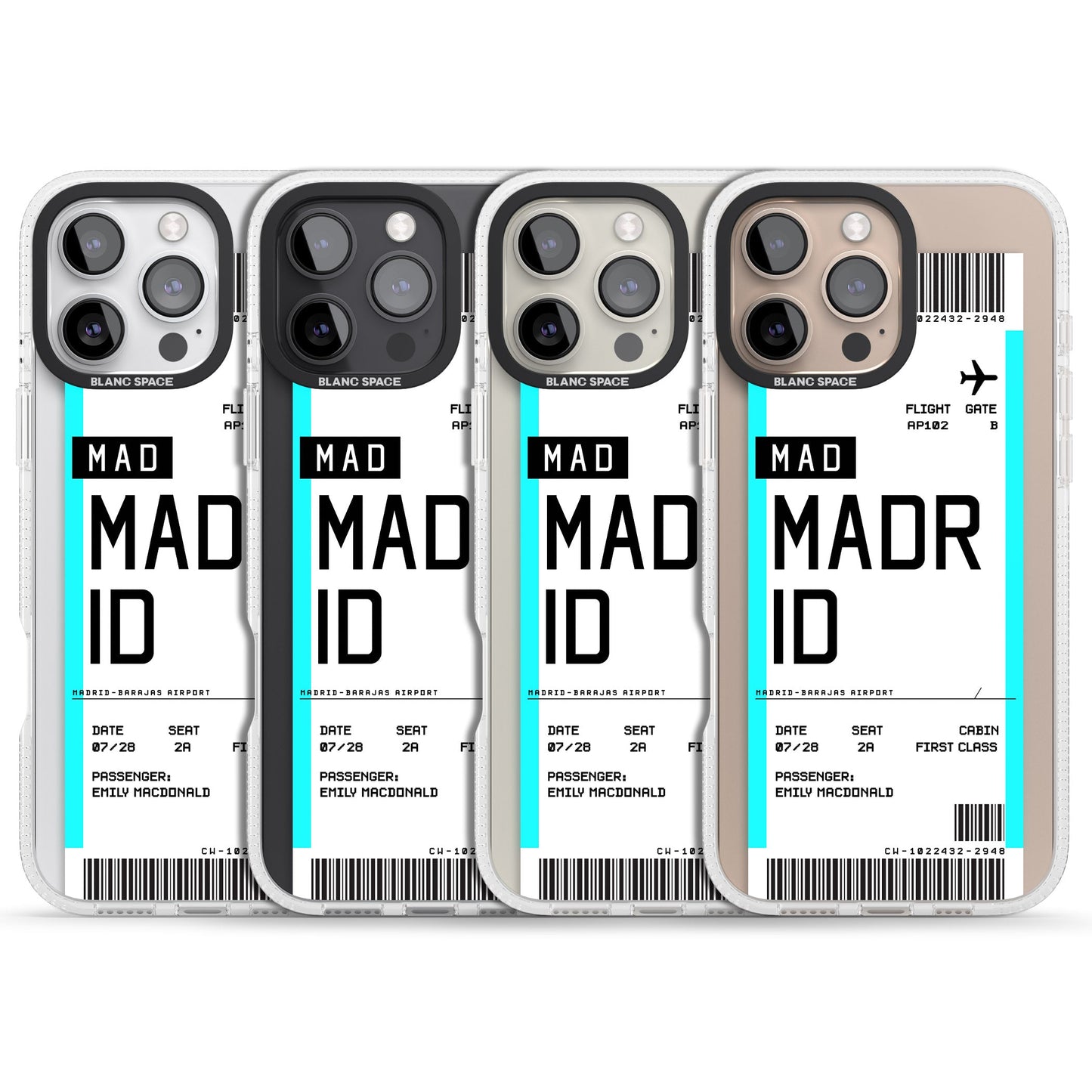 Personalised Madrid Boarding Pass