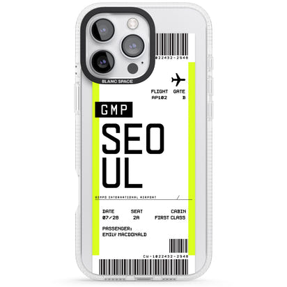 Personalised Seoul Boarding Pass