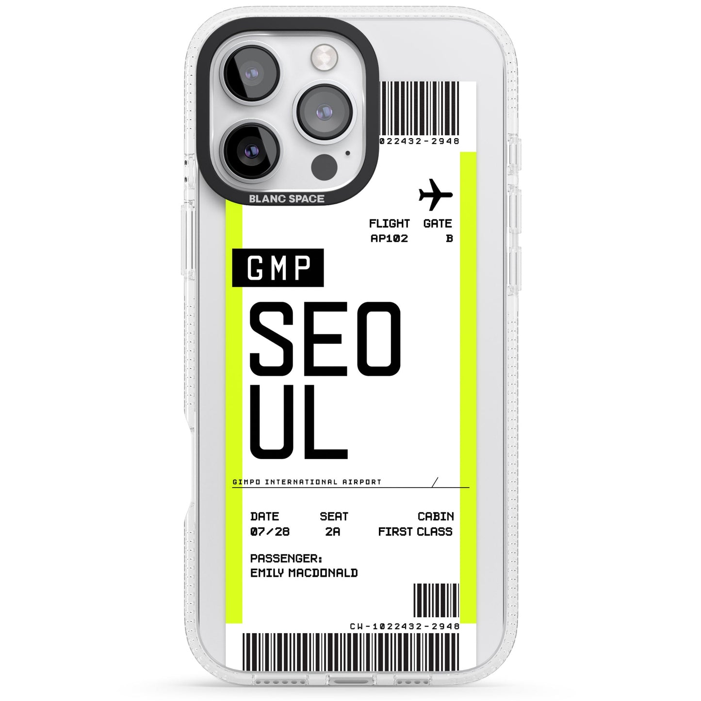 Personalised Seoul Boarding Pass