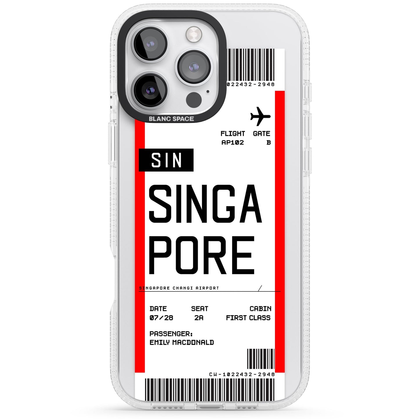 Personalised Singapore Boarding Pass