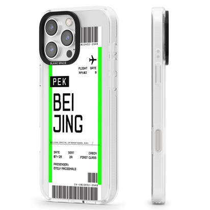 Carte d'embarquement personnalisée pour Pékin