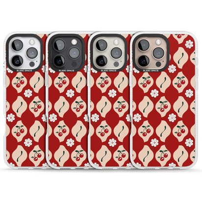 Vintage Cherry Diamond Pattern