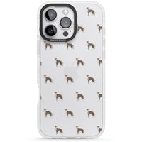 Motif de chien whippet transparent