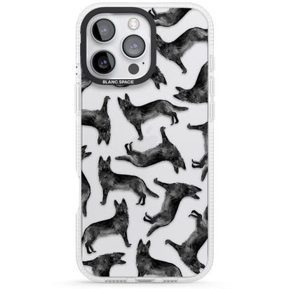 German Shepherd Pattern Black