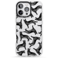 German Shepherd Pattern Black