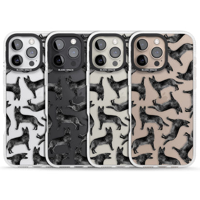 German Shepherd Pattern Black