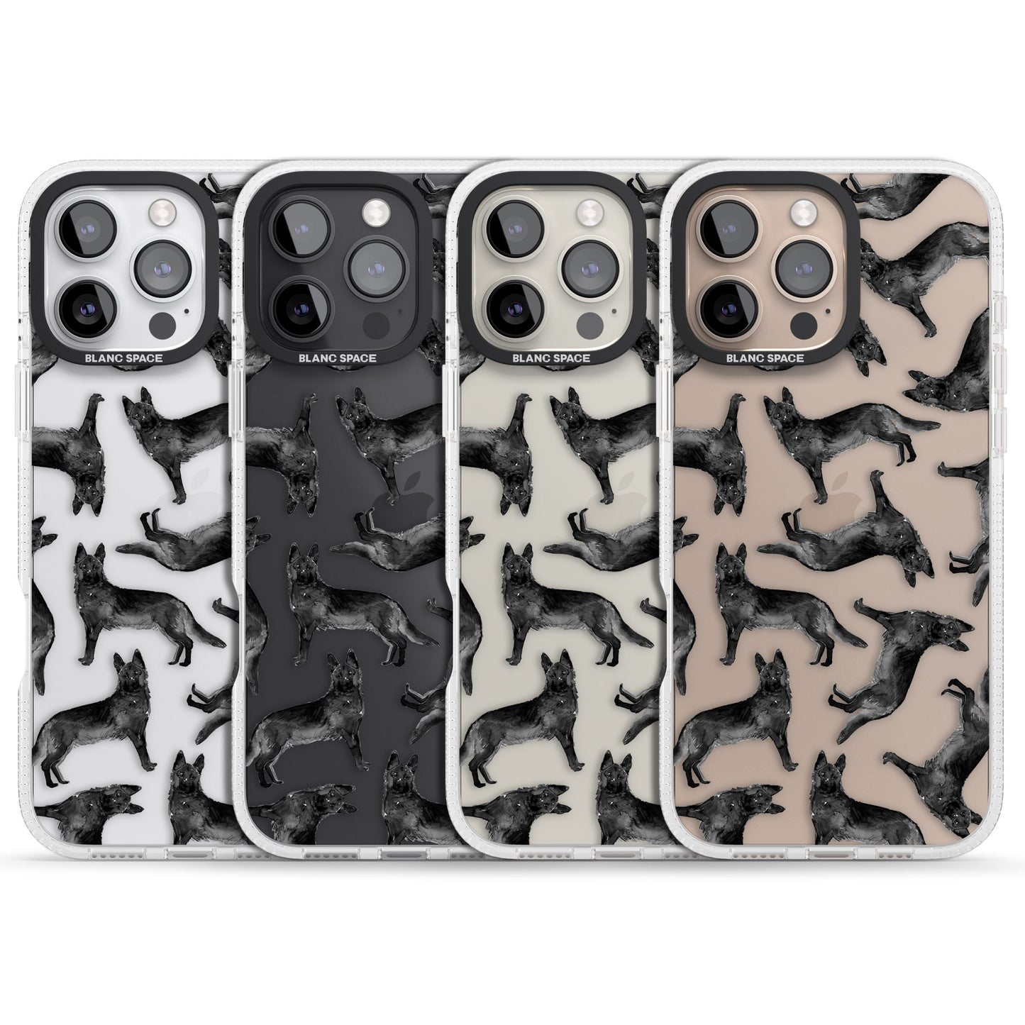 German Shepherd Pattern Black