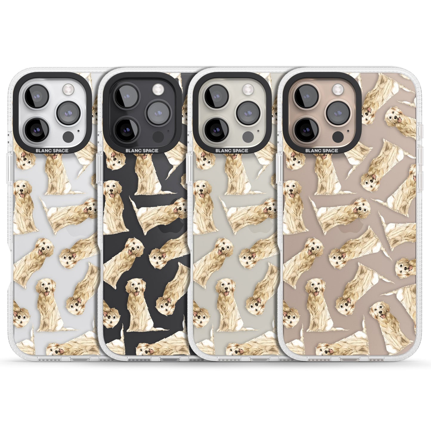 Motif aquarelle de Golden Retriever