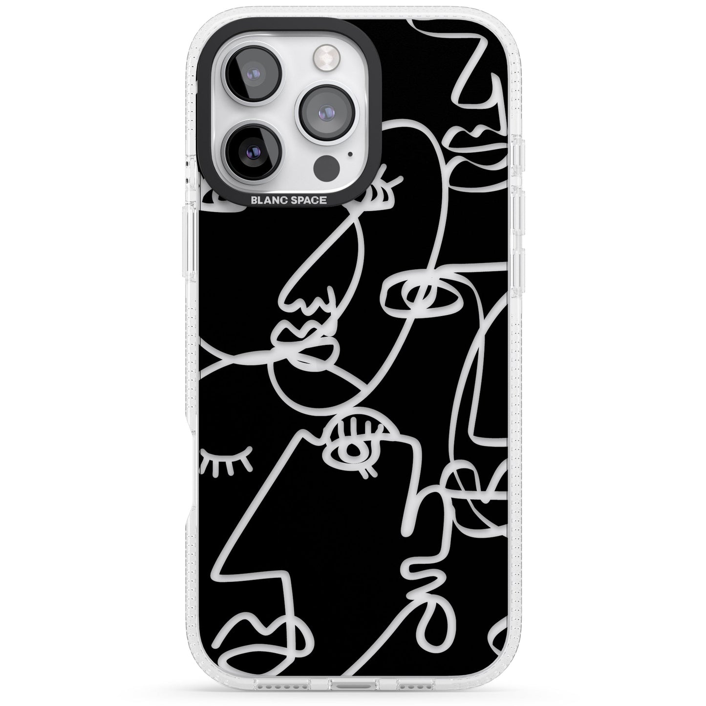 Abstract Line Art Clear Black