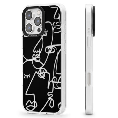 Abstract Line Art Clear Black