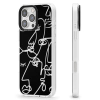 Abstract Line Art Clear Black