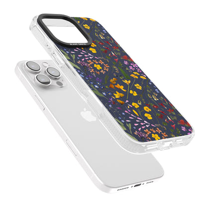 Grappe de feuilles de fleurs sauvages bleu marine