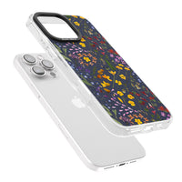 Grappe de feuilles de fleurs sauvages bleu marine