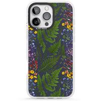 Busy Floral And Fern Design Navy