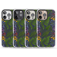 Busy Floral And Fern Design Navy