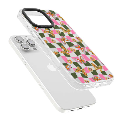 Wavy Butterfly Checked Pattern