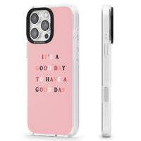 Schönen Tag, rosa Zitat