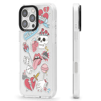 Autocollants Crâne et Fleurs