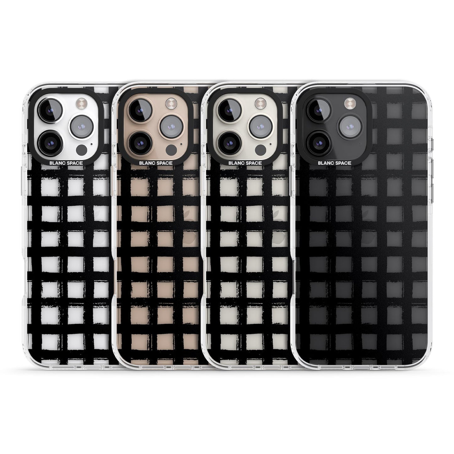 Messy Black Grid Clear