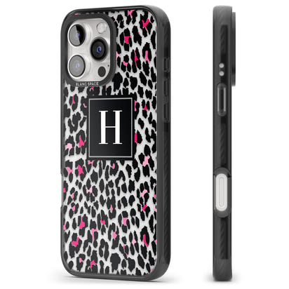 Personalised Clear Pink Leopard Monogram