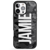 Personalised Black Camo Name Vertical
