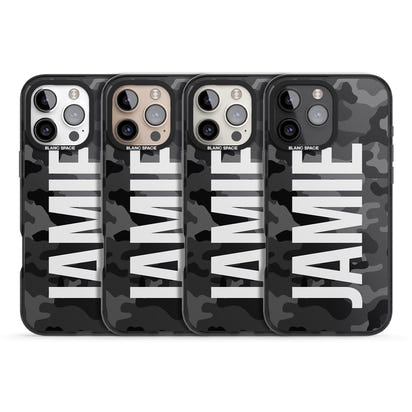Personalised Black Camo Name Vertical
