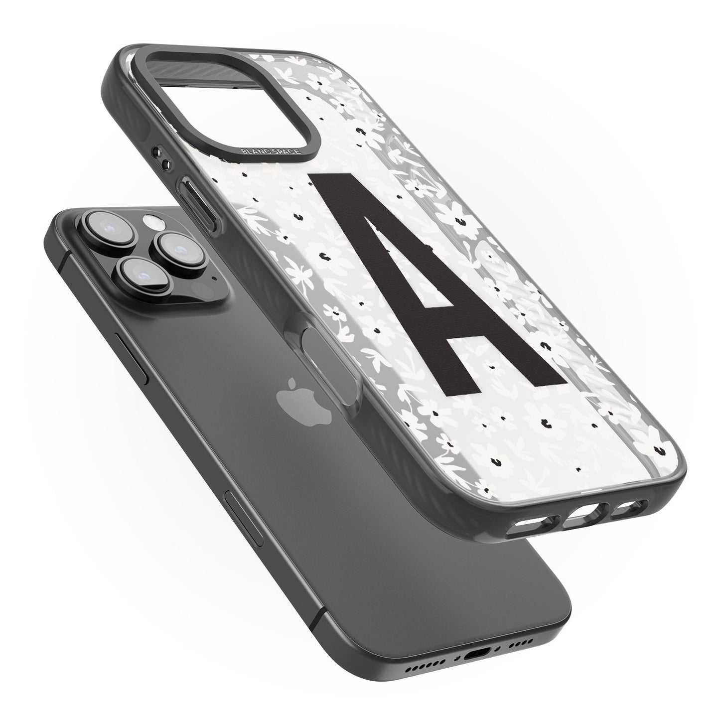 Initiale en gras personnalisée et florale