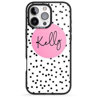 Personalised Pink Circle & Dots