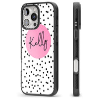 Personalised Pink Circle & Dots