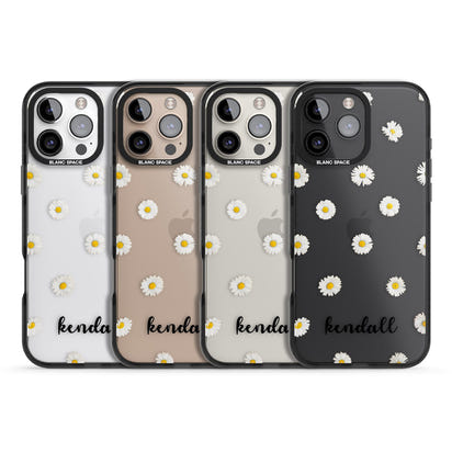 Personalised White Daisies & Cursive