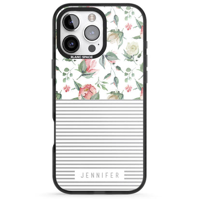 Personalised Light Floral Pattern & Stripes
