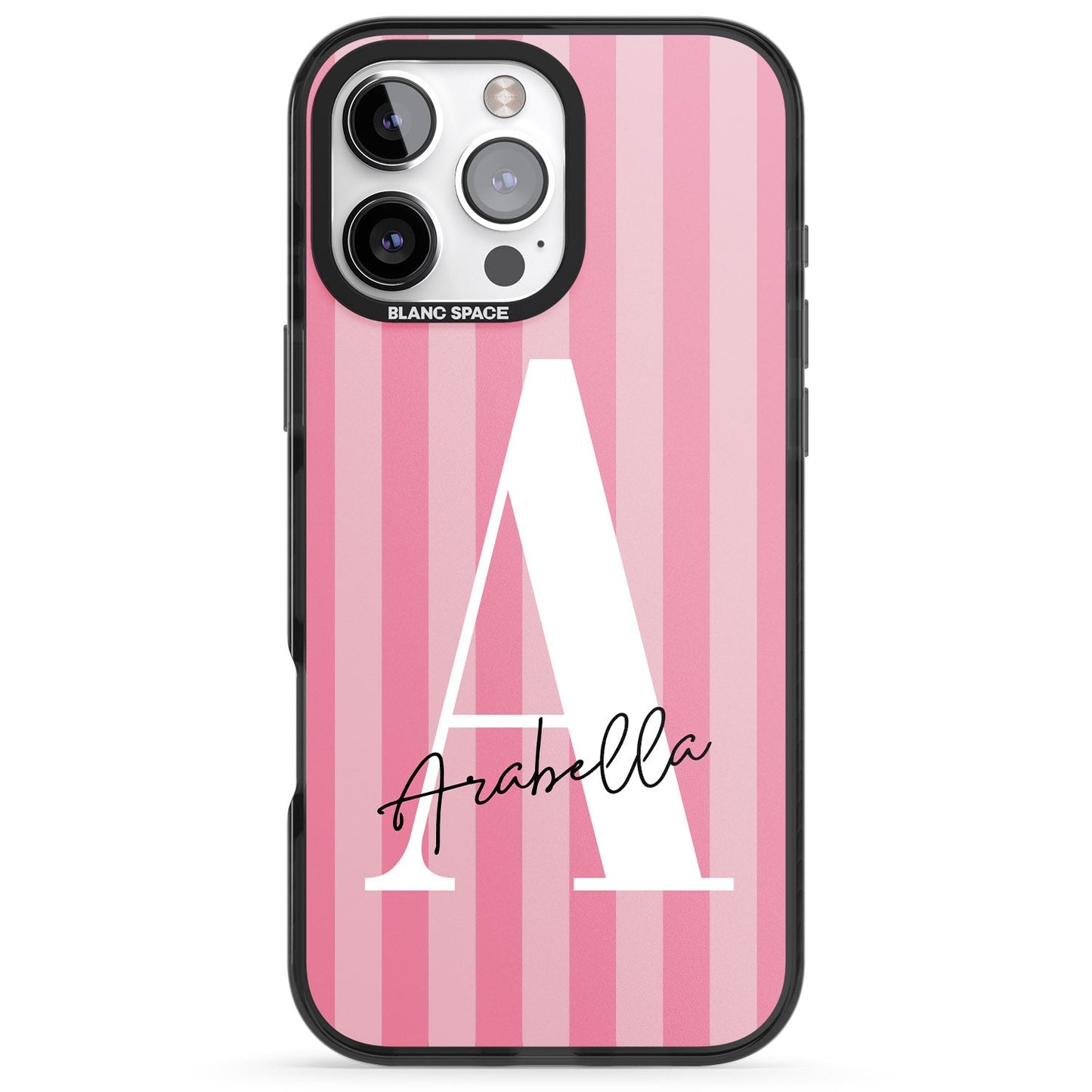 Personalised Pink Stripes Initial