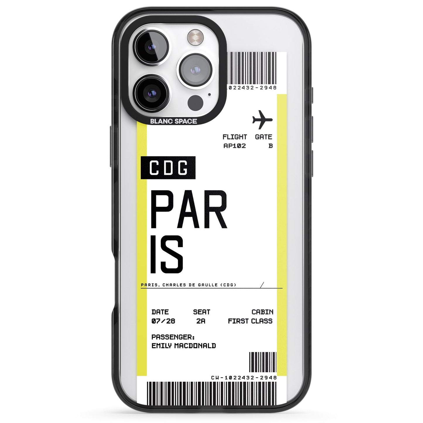 Personalised Paris Boarding Pass