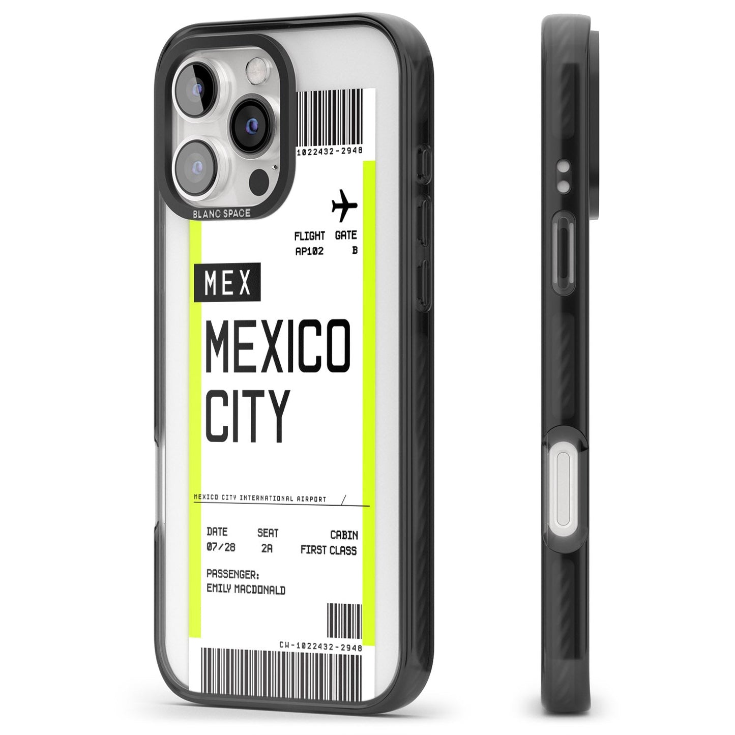 Carte d'embarquement personnalisée pour Mexico