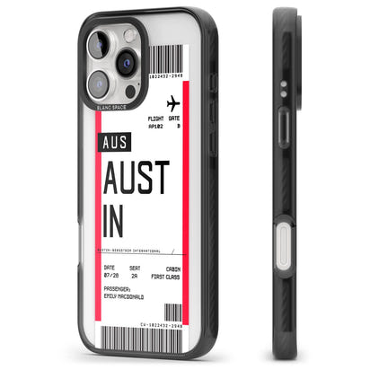 Personalised Austin Boarding Pass