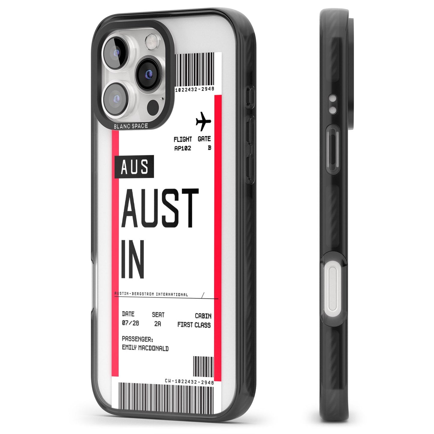 Personalised Austin Boarding Pass