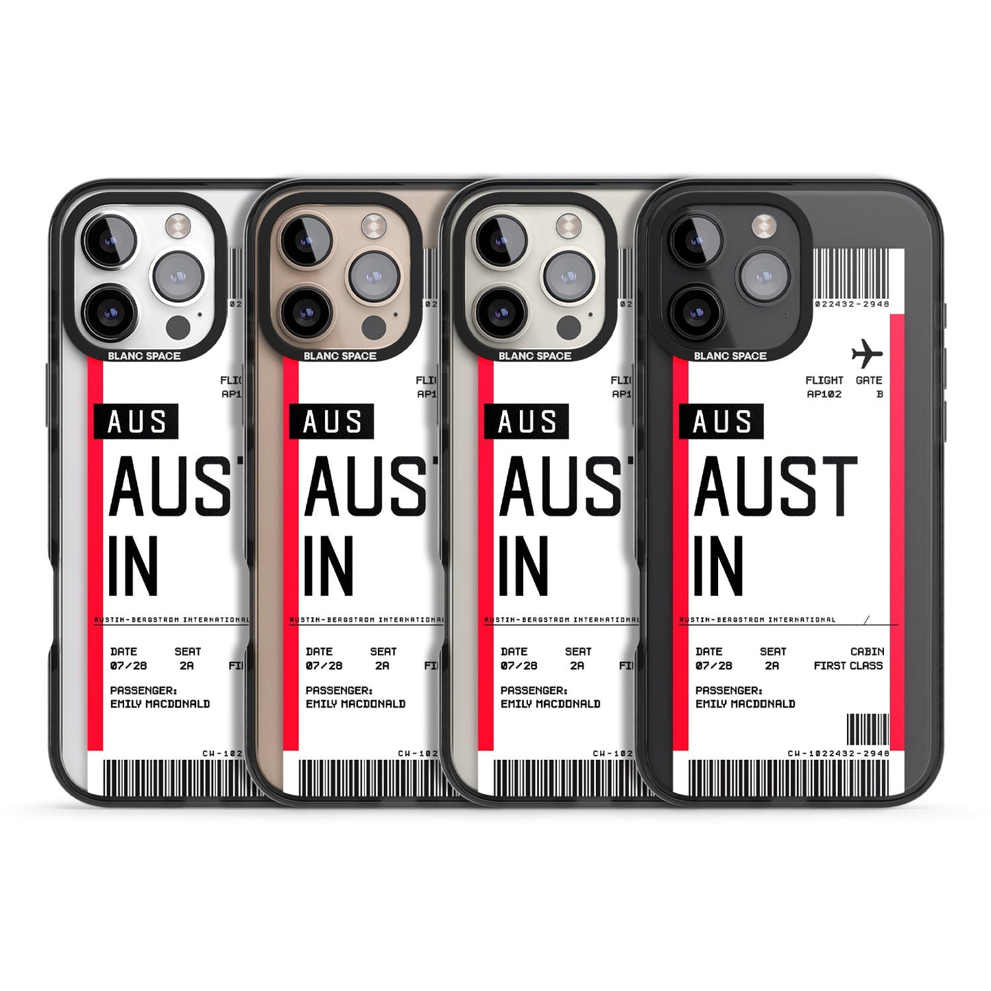 Personalised Austin Boarding Pass