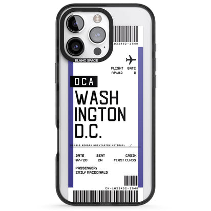 Personalised Washington D.C. Boarding Pass