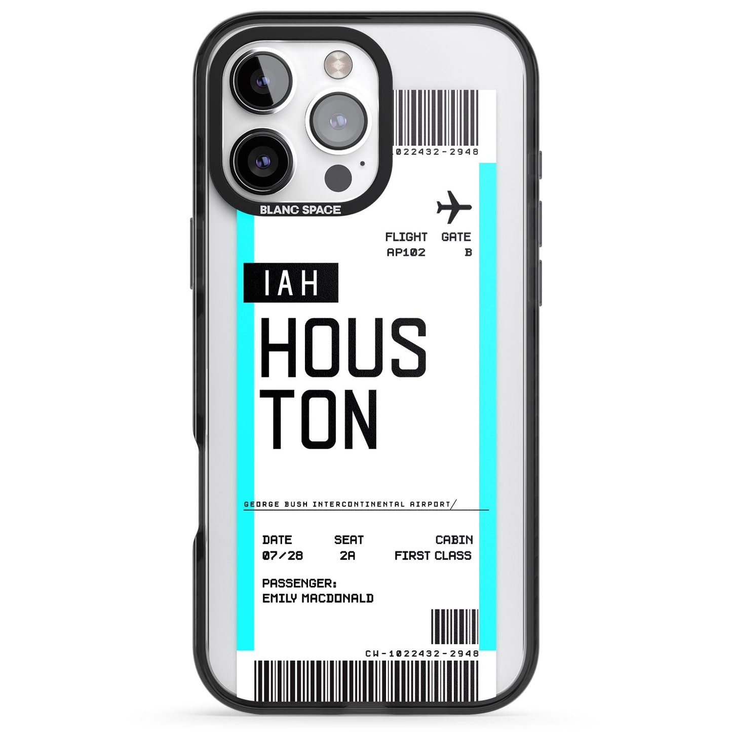Personalised Houston Boarding Pass