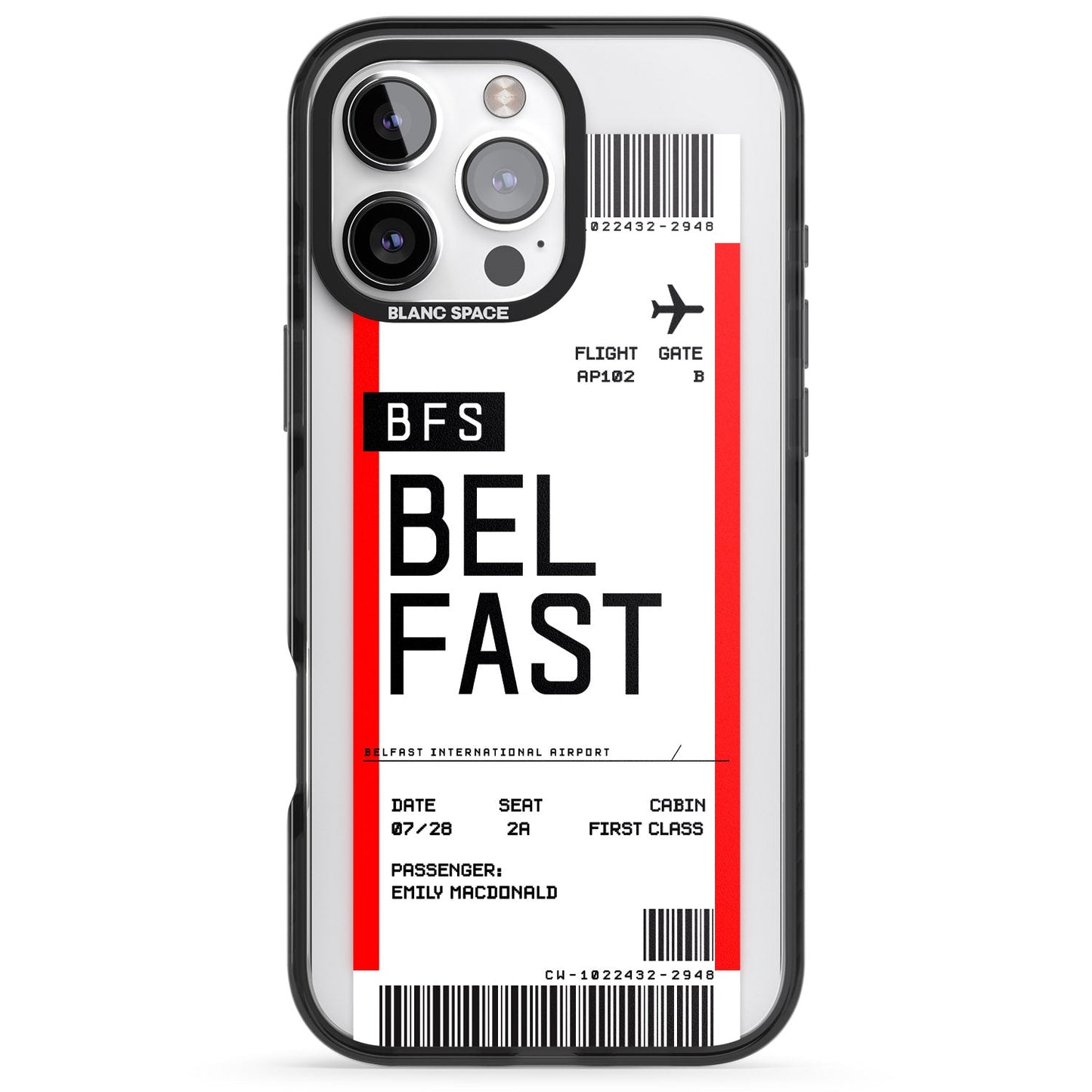 Personalised Belfast Boarding Pass