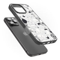 Cartoon Cat Collage Black & White