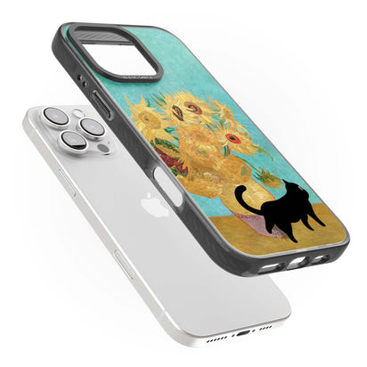 Cat with Van Gogh's Sunflowers