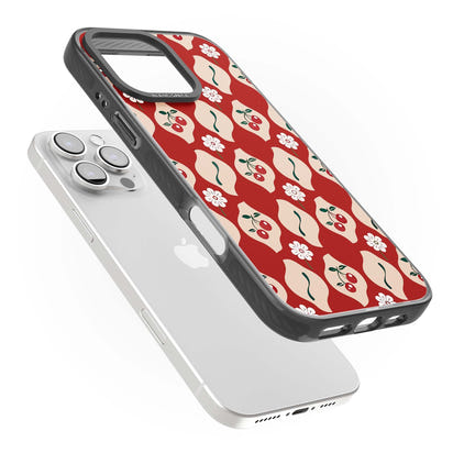 Vintage Cherry Diamond Pattern