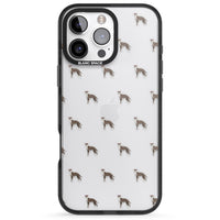 Motif de chien whippet transparent