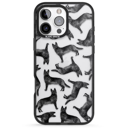 German Shepherd Pattern Black