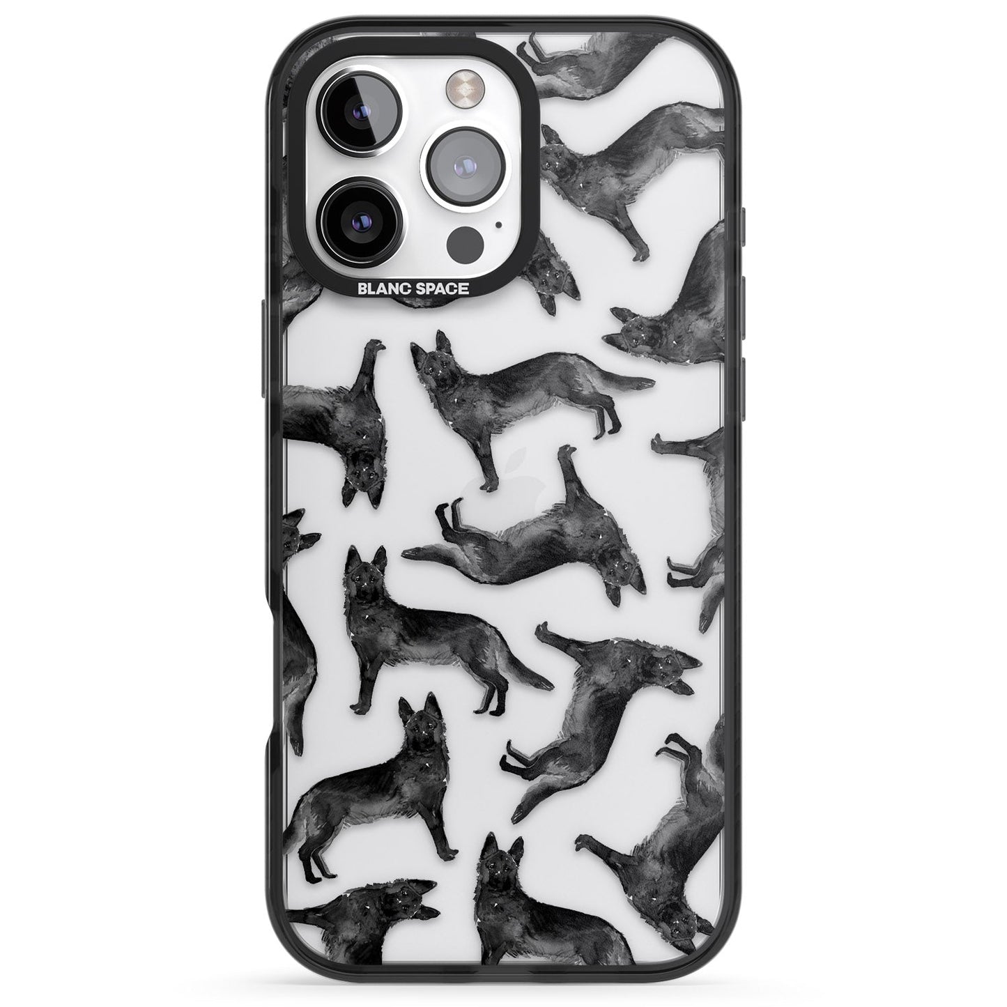 German Shepherd Pattern Black
