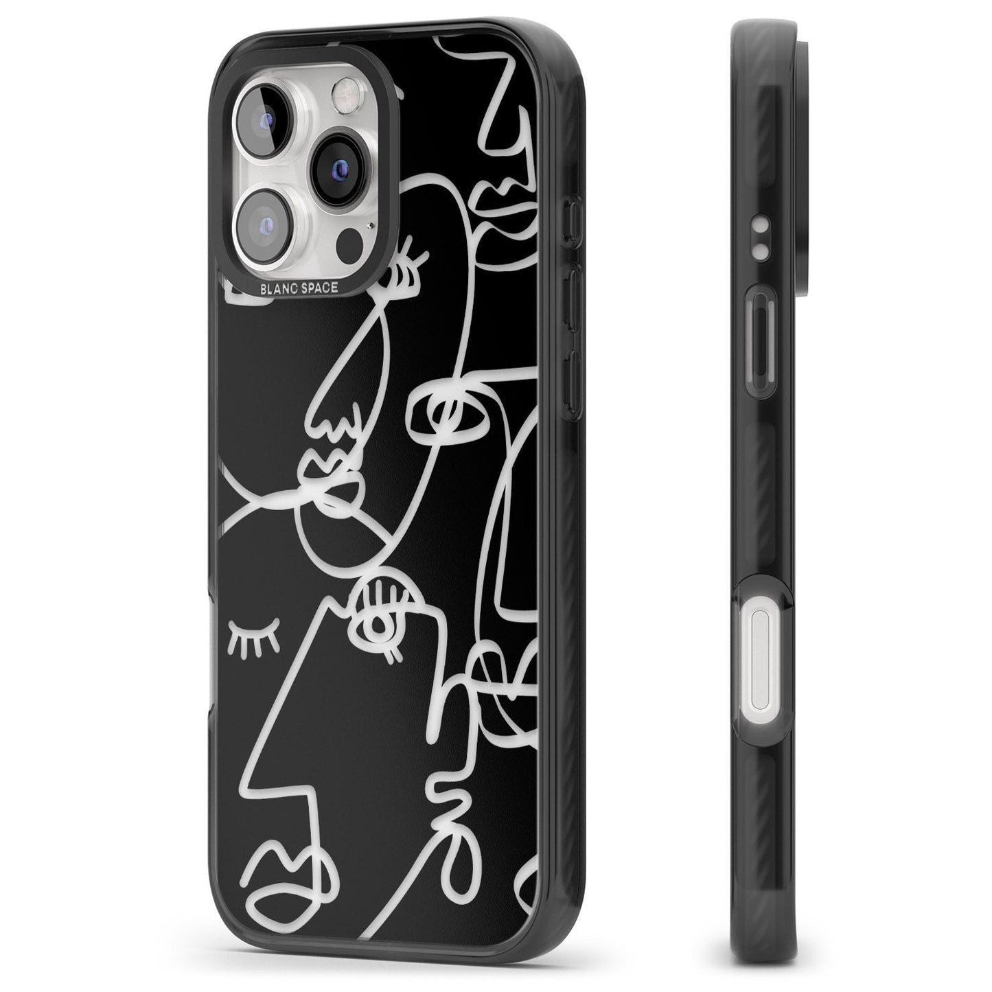 Abstract Line Art Clear Black